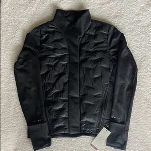 Calia Black Quilted Hybrid Performance Run Jacket